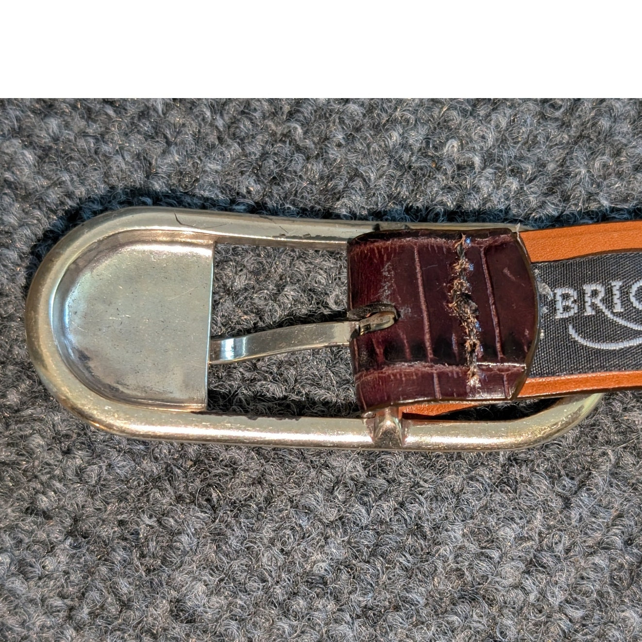 Brighton Brown Silver Embossed & Braided Detail Leather Belt NWOT Sz M (30)