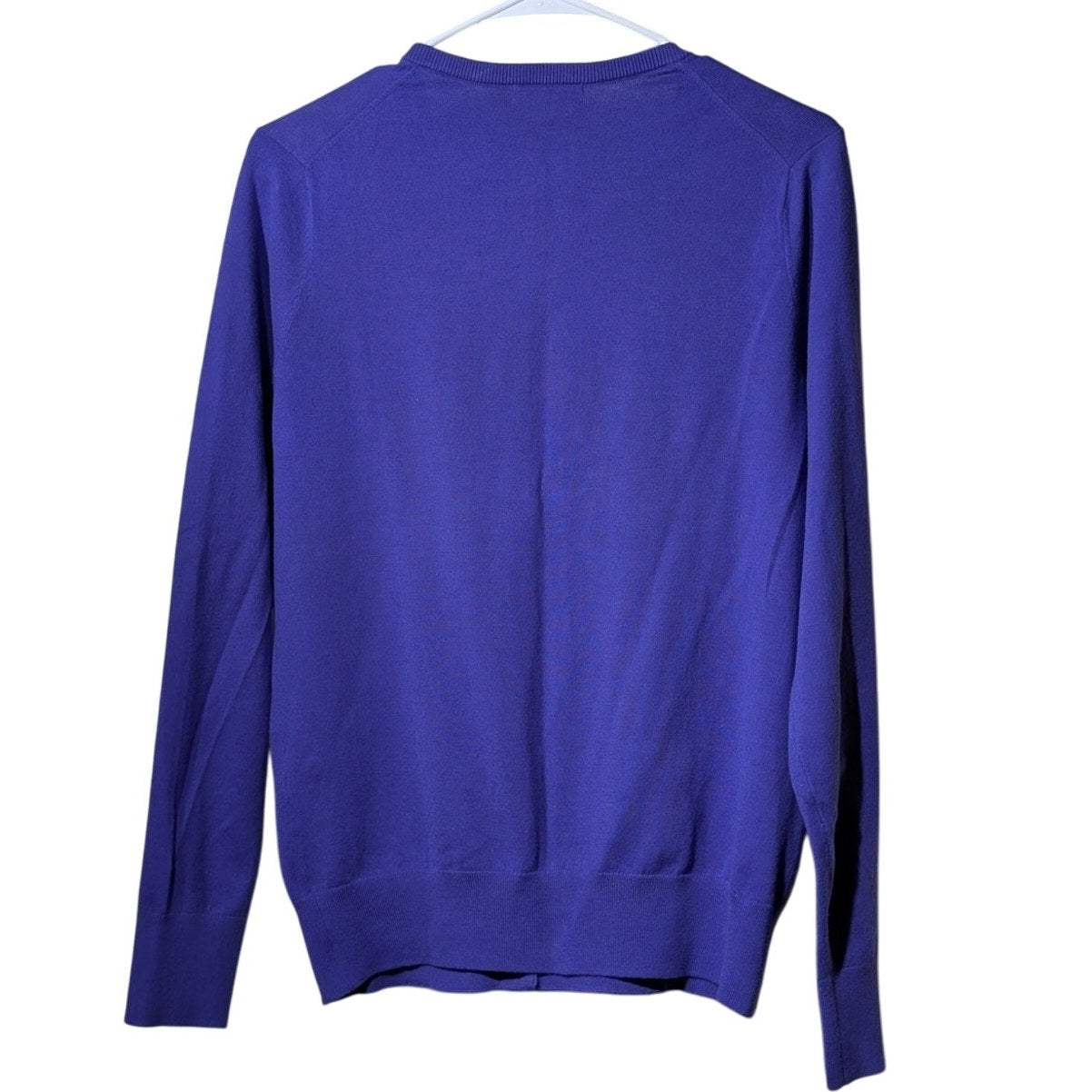 Lands' End Purple Button Front Classic Timeless Cardigan Womens' Size S