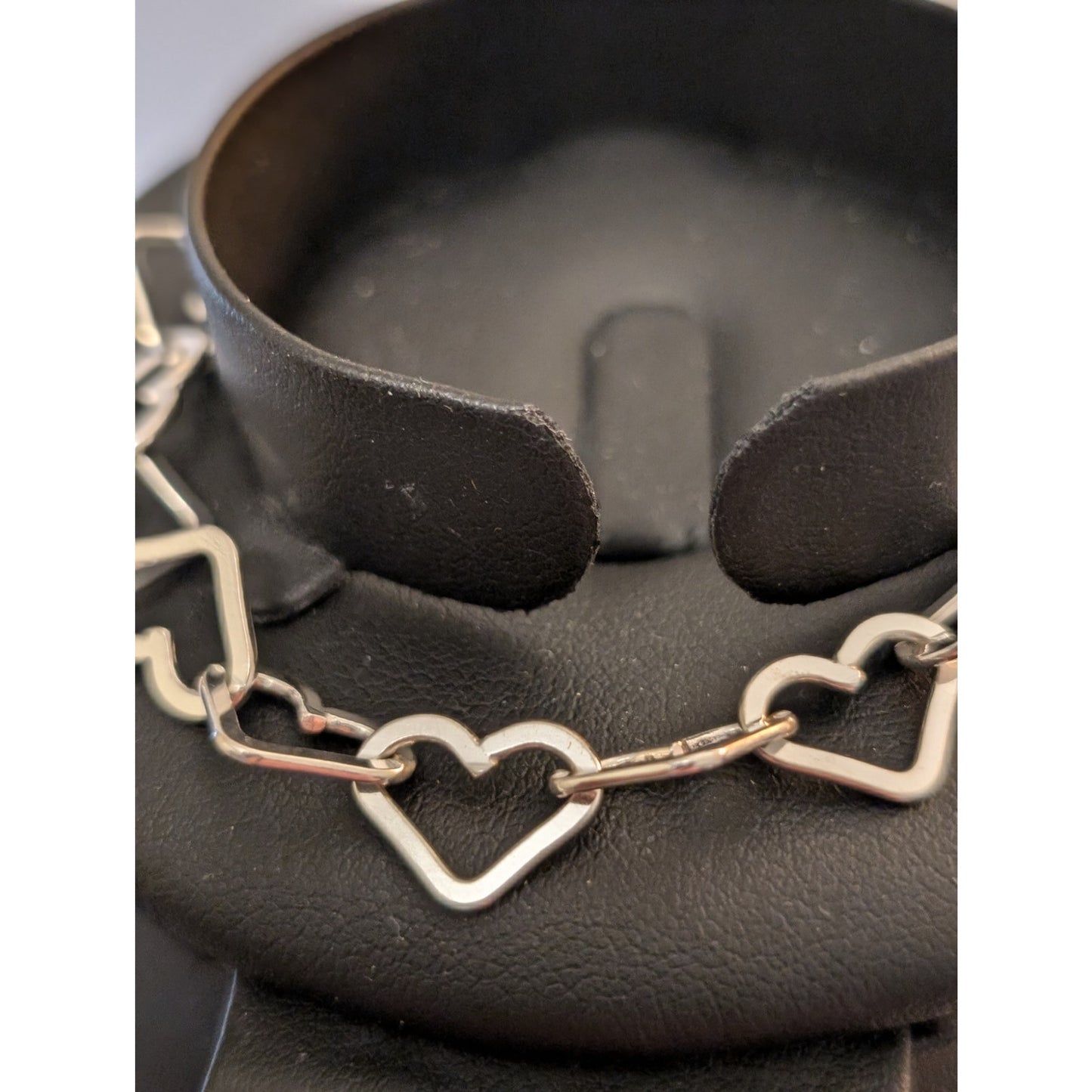 Milor 925 Sterling Silver Italy 10mm Heart Link 18" Necklace & 8" Bracelet Set