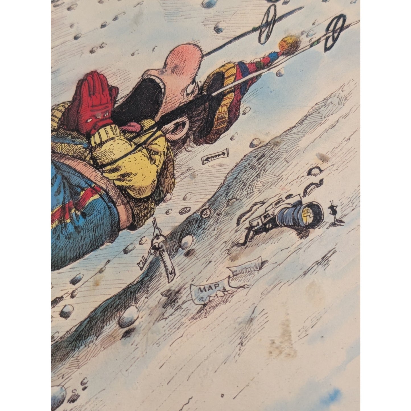 Gary Patterson Ski Print Out of Control Unframed
