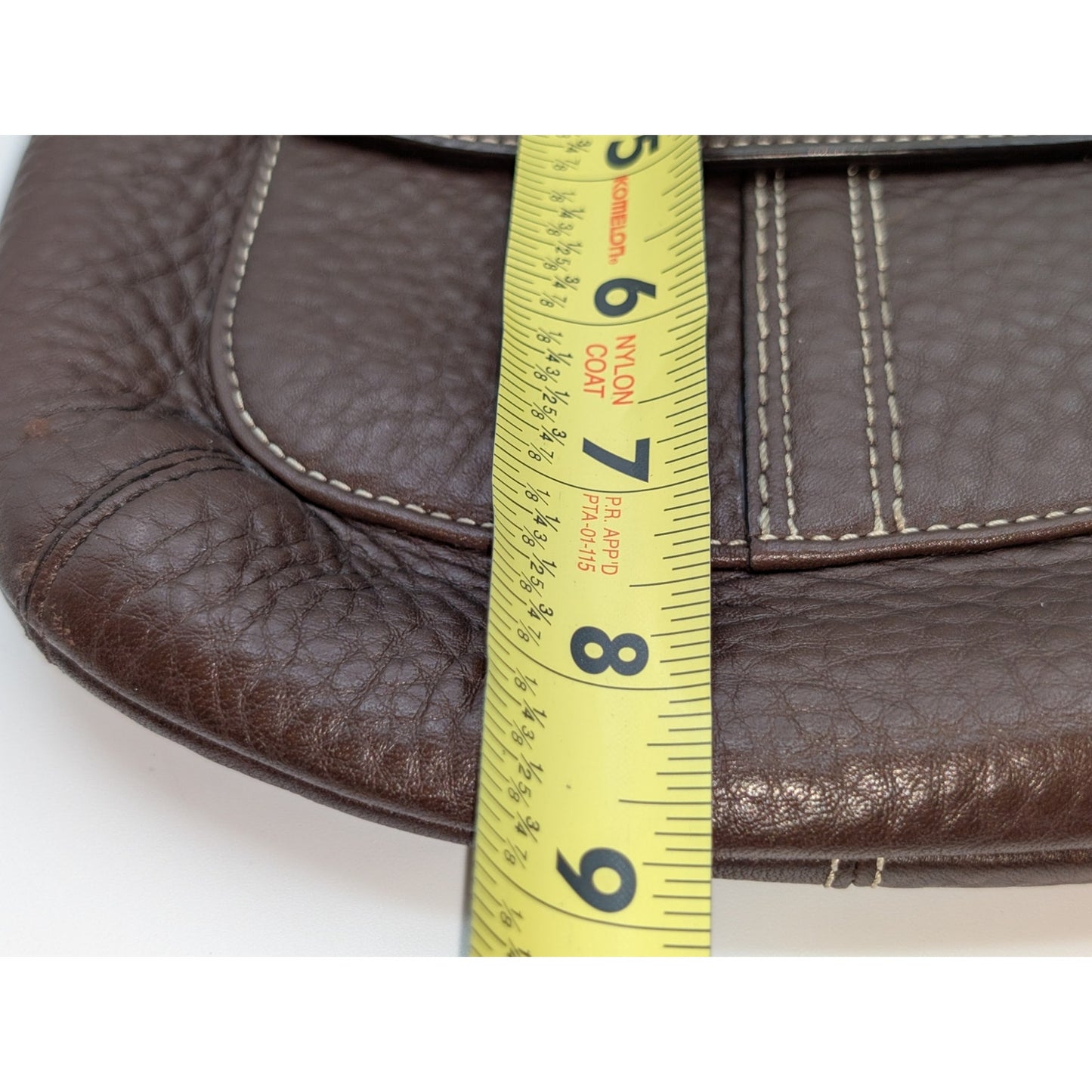 Coach Hamilton Brown Pebbled Leather Swingpack Crossbody Shoulder Bag