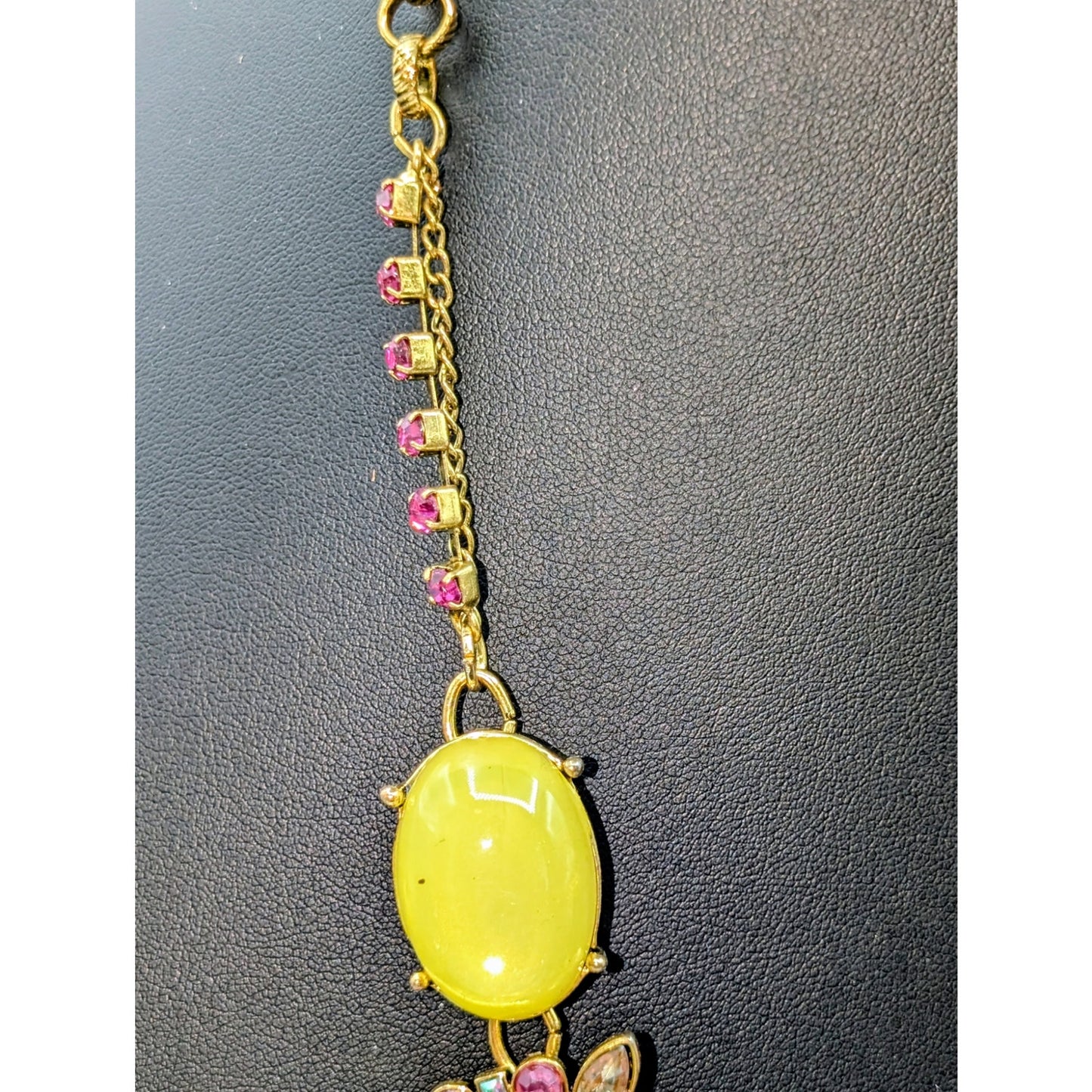 Betsey Johnson St. Barts Carnival Chunky Rhinestone Statement Boho Necklace