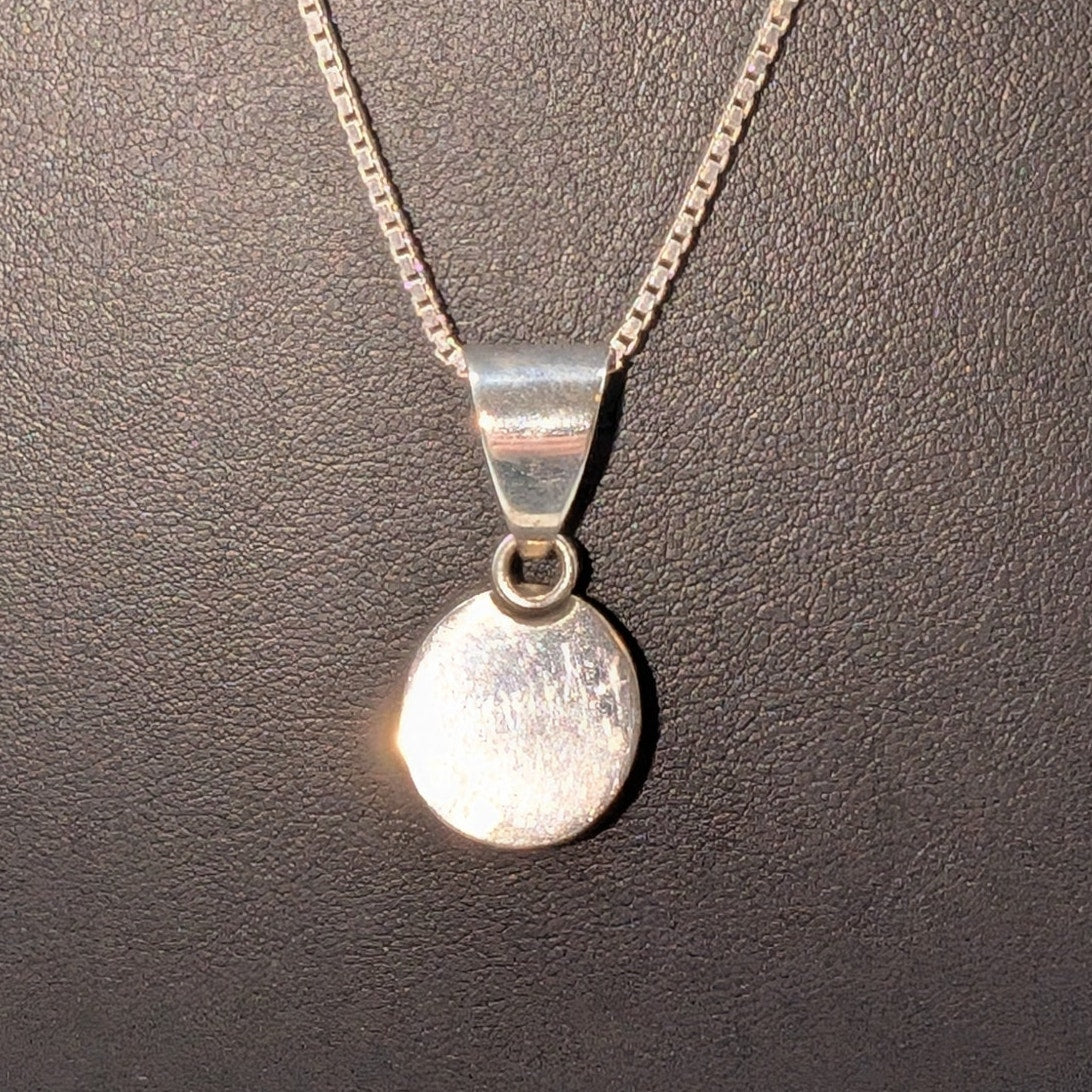 VTG Collectible Juan Willie Turquoise Sterling Pendant on 24" Box Chain Necklace