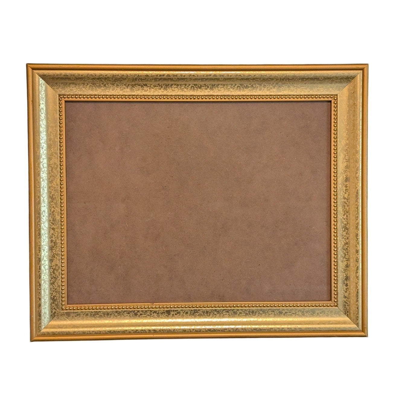 Gold Painted Wood Beaded Picture Frame