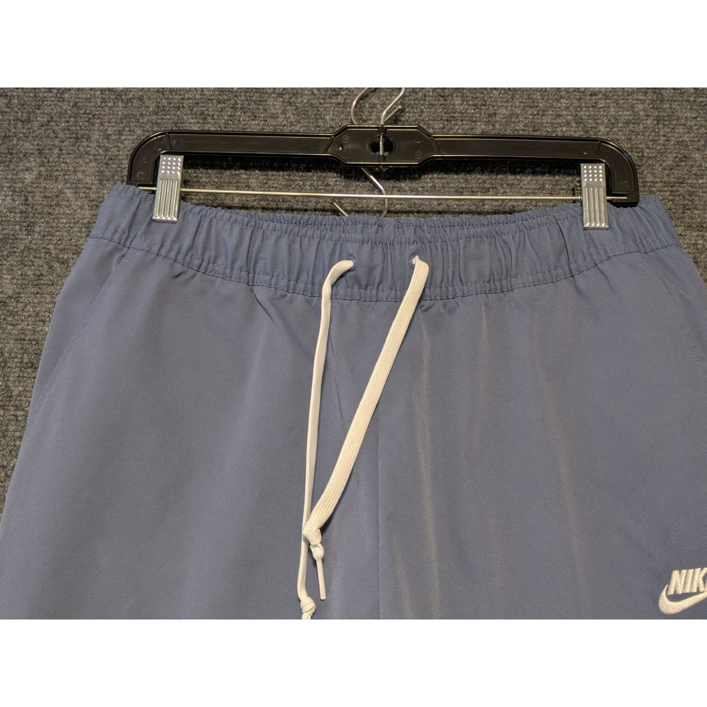 NIKE Smoke Blue Club Woven Taper Leg Dri Fit Elastic Drawstring Waist Sz L Pants