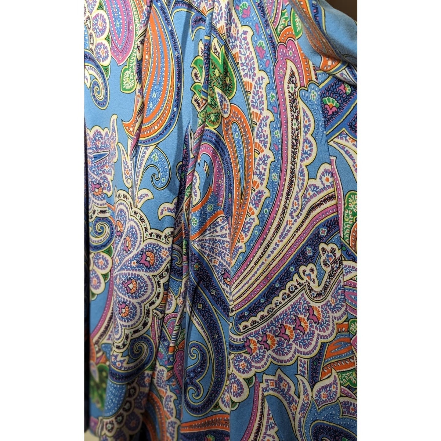 Lauren Ralph Lauren Paisley Multi Color Panel Flare Sleeveless Dress Size M