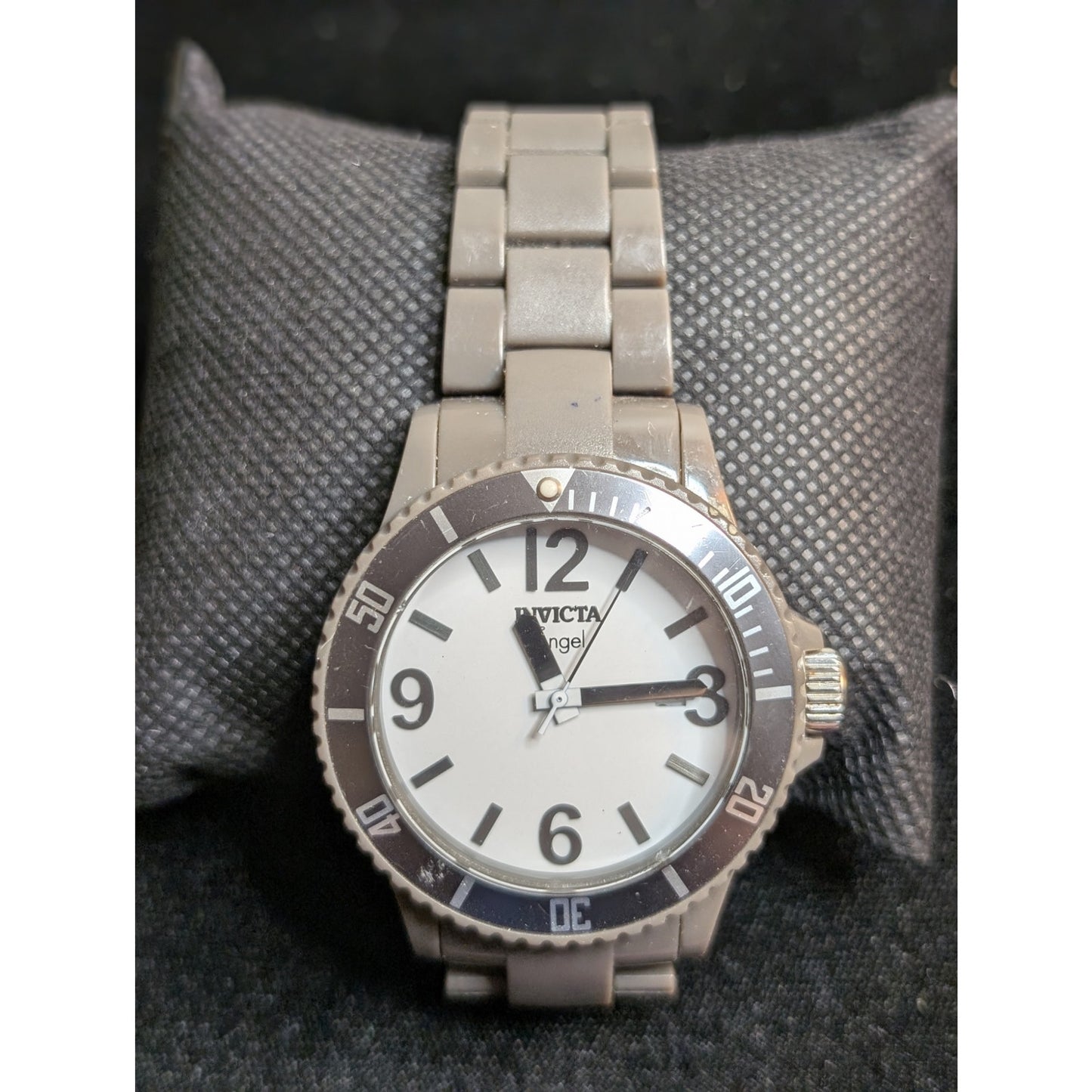 Invicta Angel Lady Swiss Quartz 30 M Water Resistant Model 1213 Dark Gray Watch