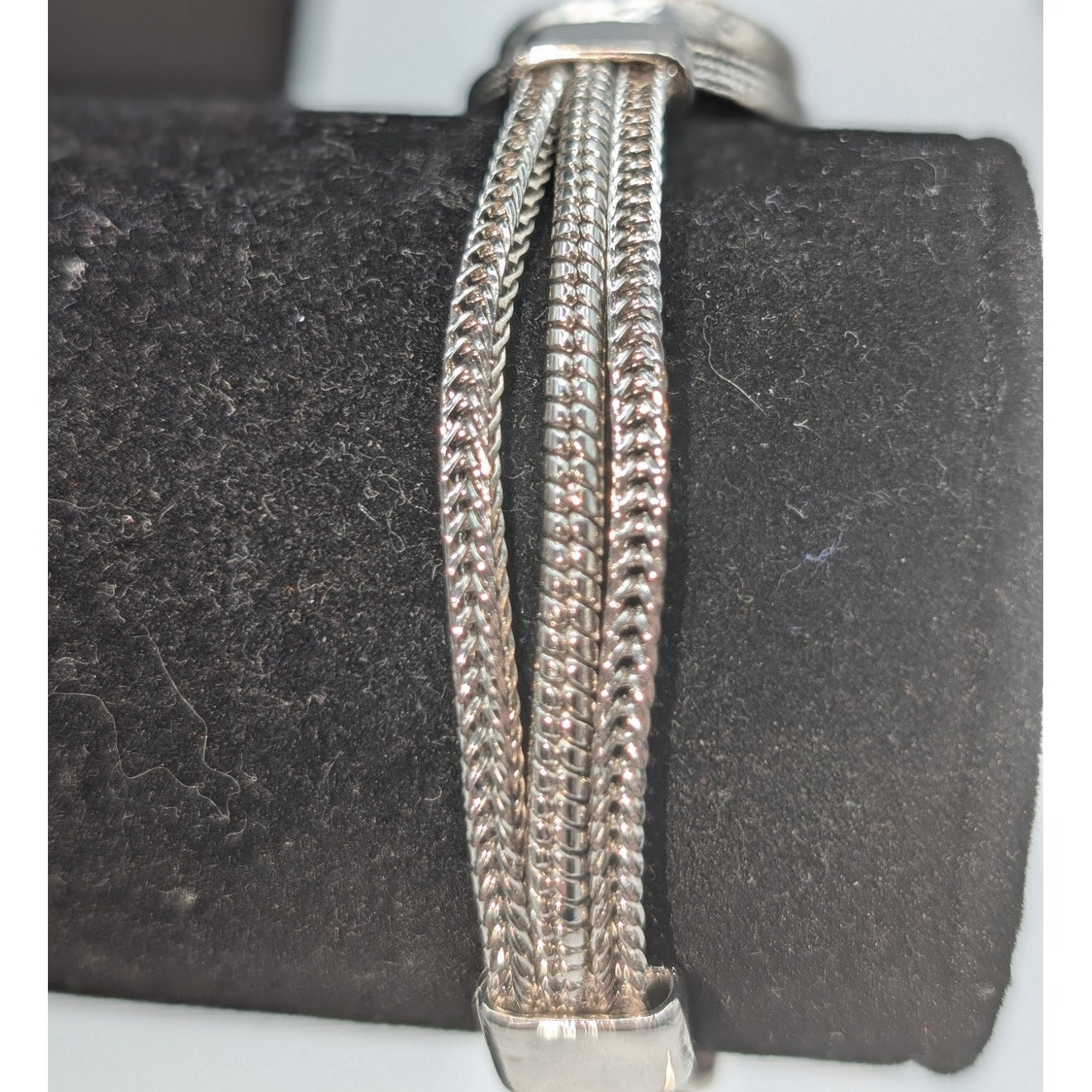 Ginger Snaps Silver Tone Chain Toggle Clasp Bracelet W/ Four Snaps