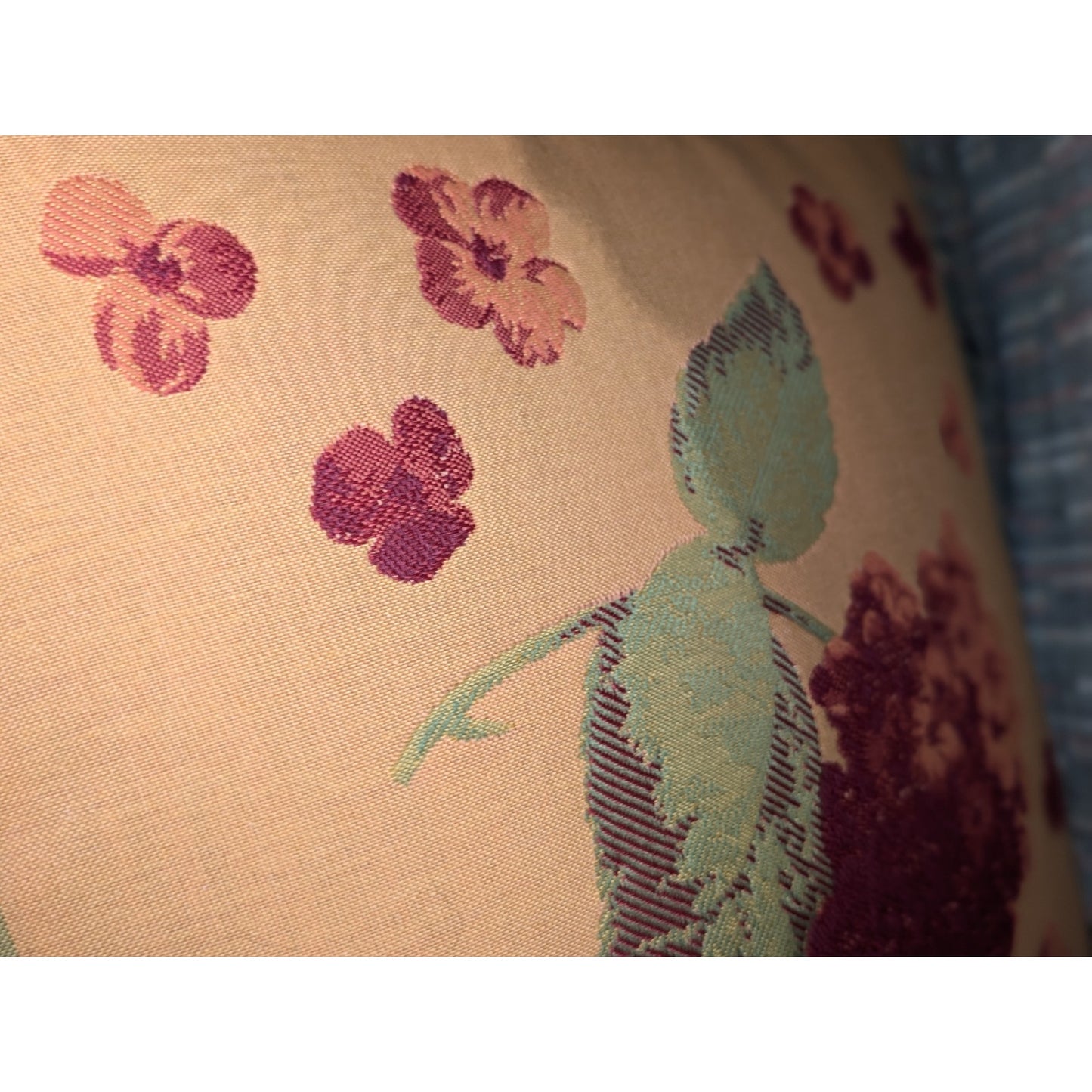Madura France Cotton Yellow Red Green Floral Set of 20 x 20 Pillows W/ Inserts