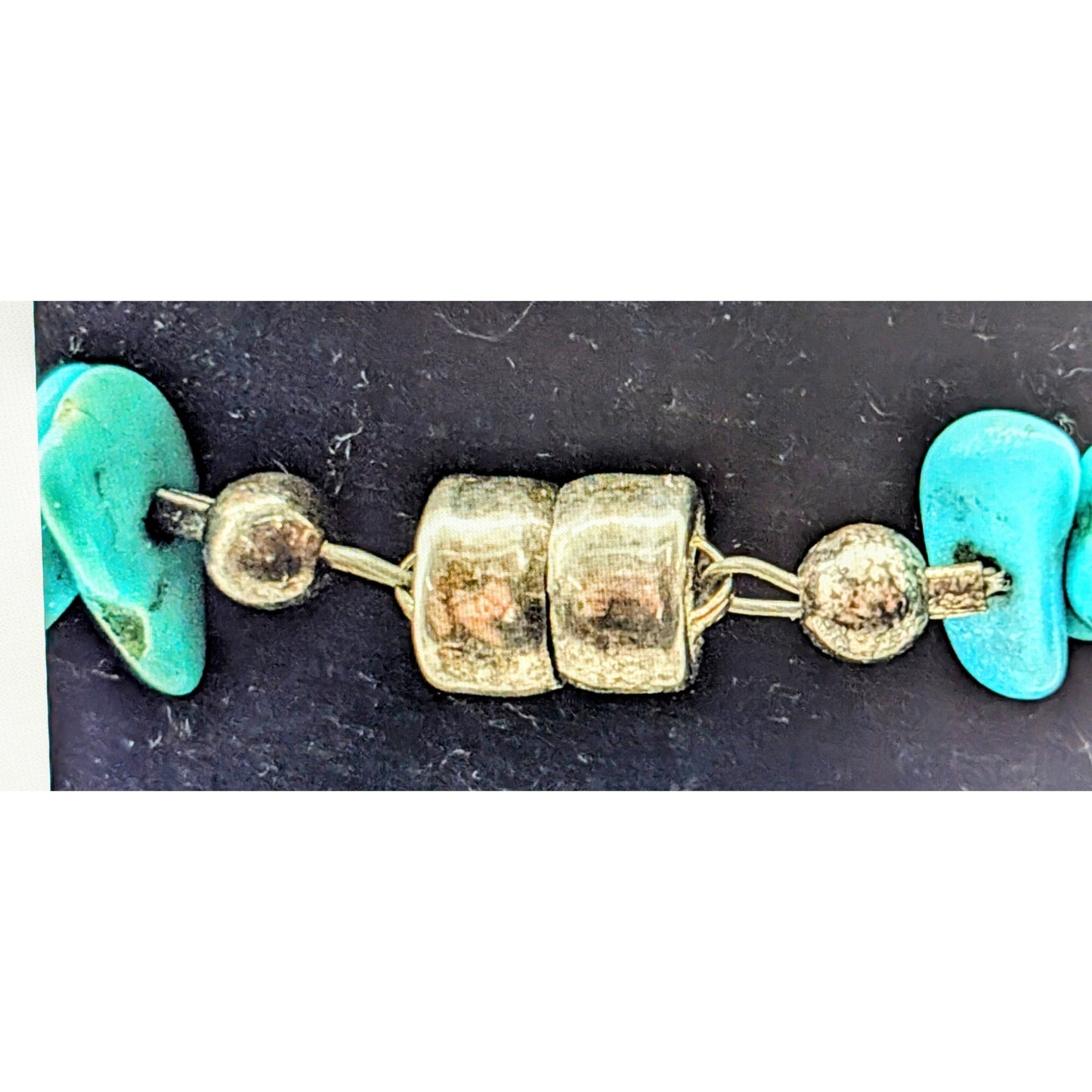 925 Sterling Sliver Modern Southwestern 16" Necklace w/ Coral & Turquoise 50.5g