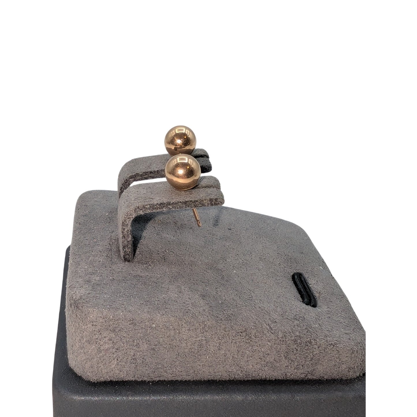 Vintage 14K Rose/Yellow Gold Approximately 11mm Ball Post Stud Earrings