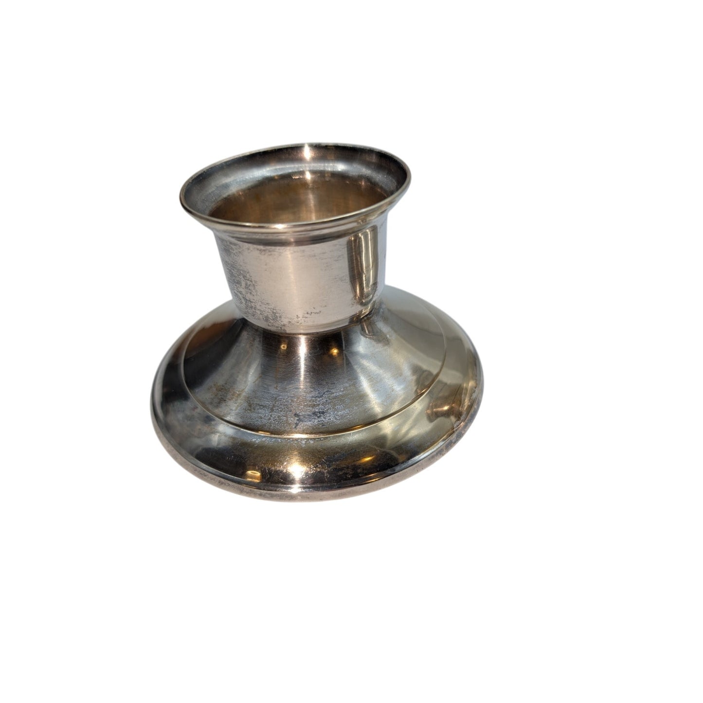 VTG Leonard Set of Two Silver Plate Votive/Taper Made in India Candle Holders