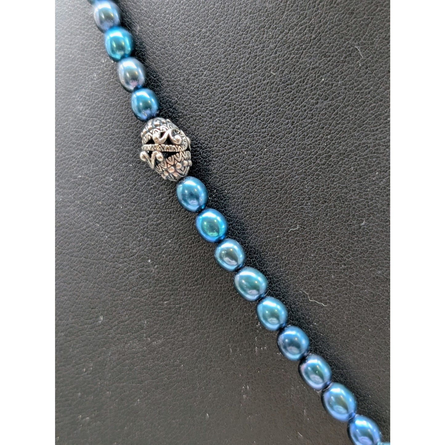 Barbara Bixby Sterling & 18K Gold Initial Letter 'J' Pendant Blue Pearl Necklace