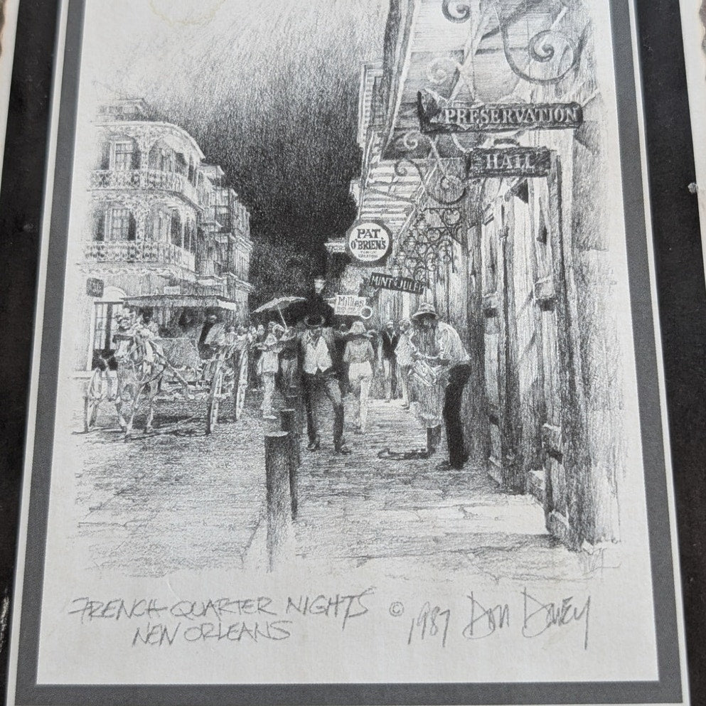 French Quarter New Orleans 175 Yr Old Roofing Slate Don Davey Signed 1987 Print