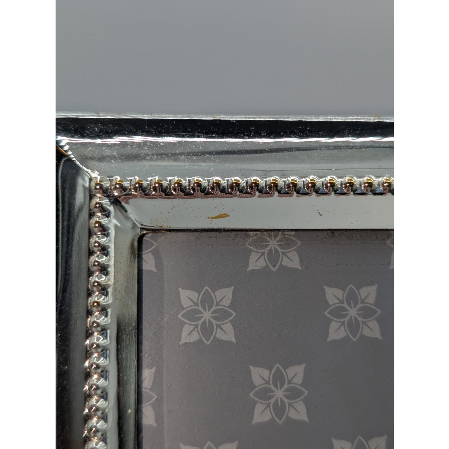 Vintage Hudson Hill Silver 8"X10" Beaded Picture Frame