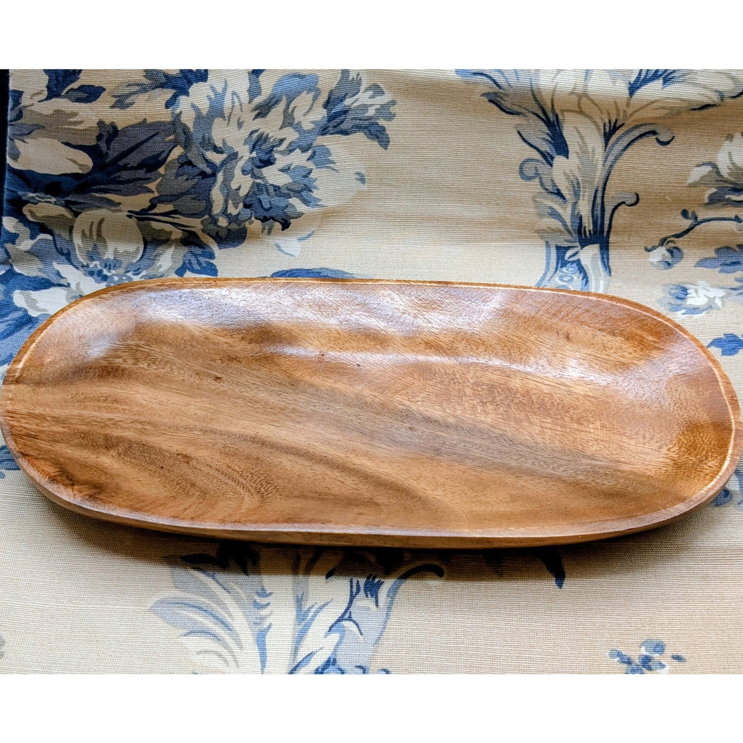Beekman Home Small Decorative Acacia Wood Tray Made in Philippines