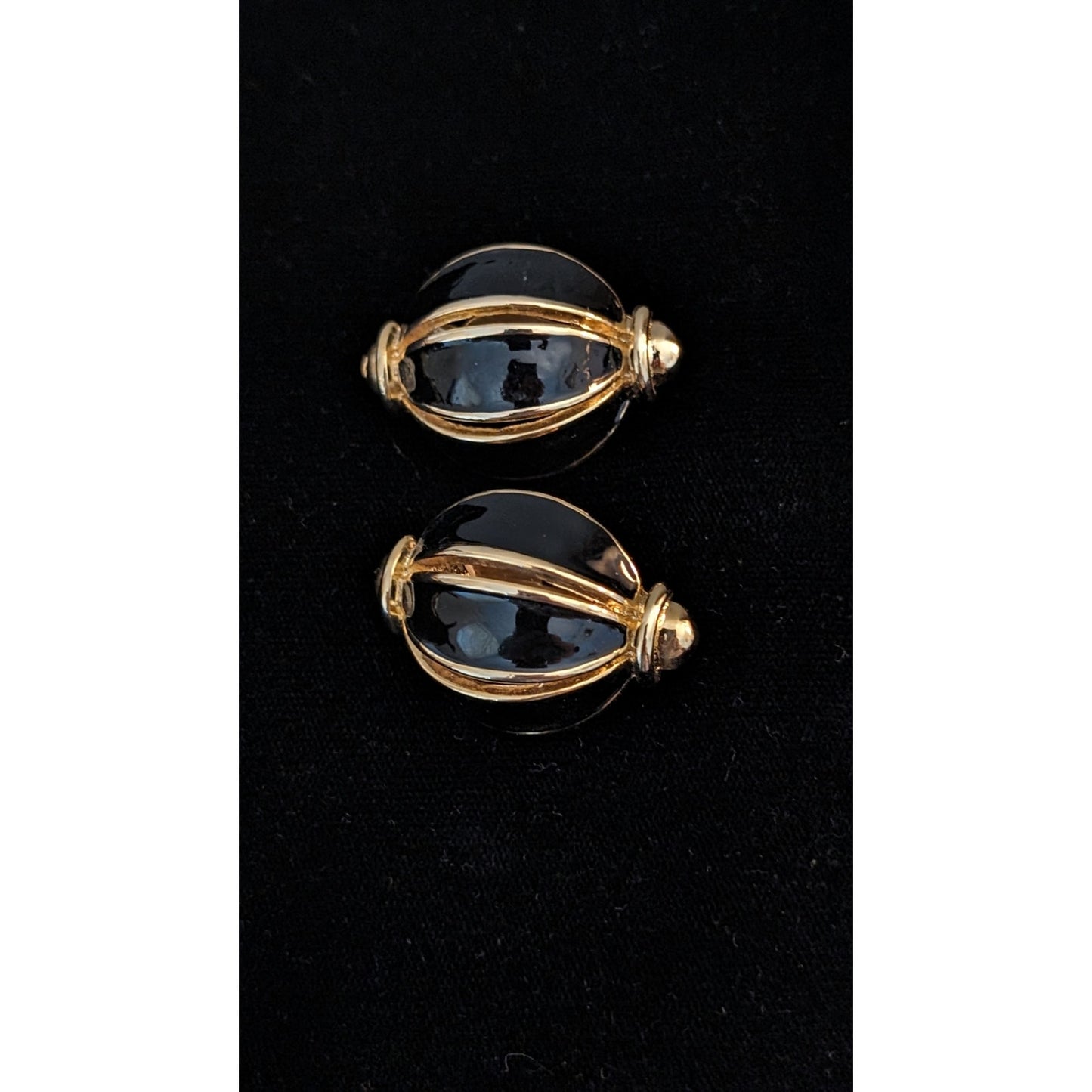 Vintage Five Pair Substantial Clip On Gold Tone Metal Earring Lot