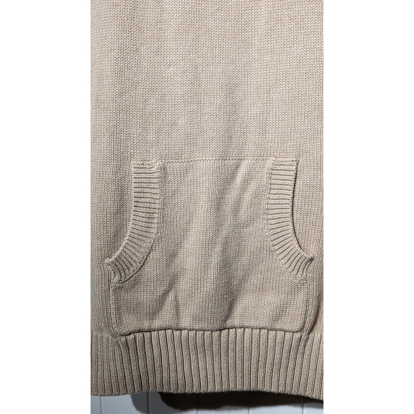 Athleta Cashmere Blend Camel Pullover Cowl Neck Short Button Sleeve Sweater Sz M