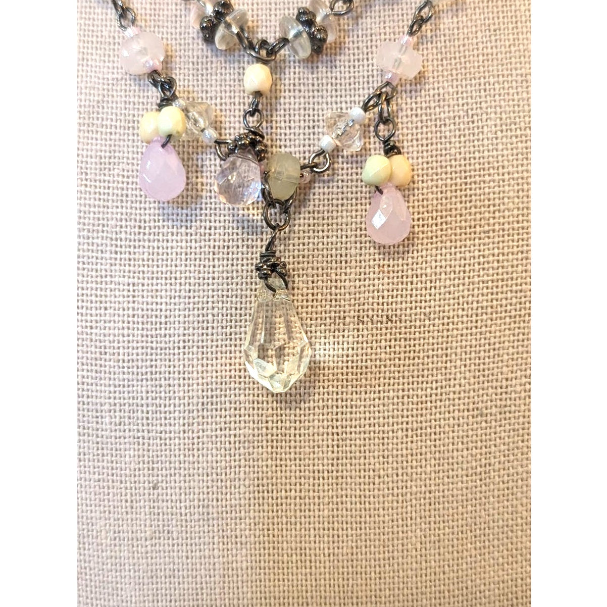 Vintage/Antique Looking Delicate Dangling Beaded Necklace