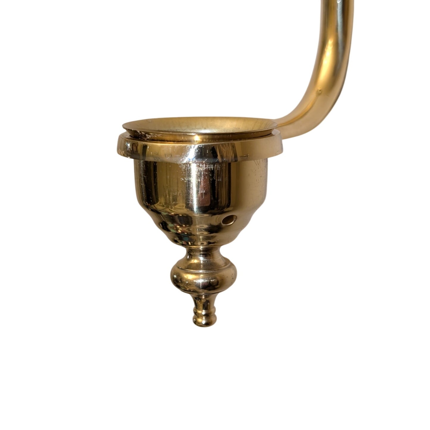 Vintage Solid Brass Candle Holder 13" Wall Sconce (No glass)