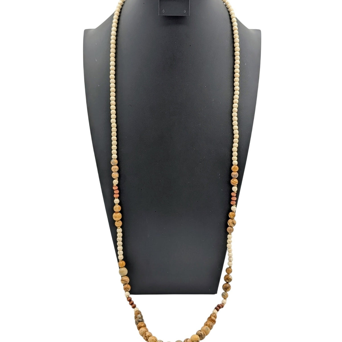 Jasper Stone Bead 42" Necklace
