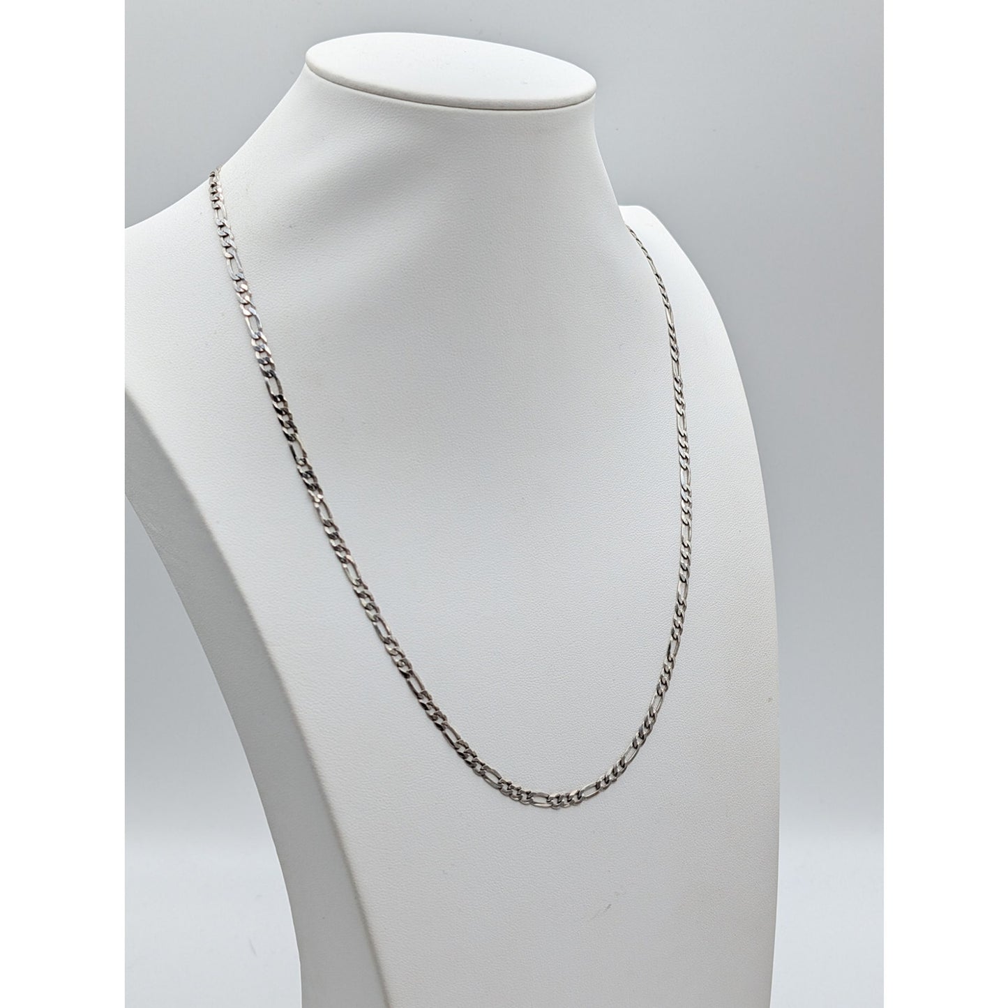 925 Italy Sterling Silver Figaro 22" Chain Necklace 6.52g