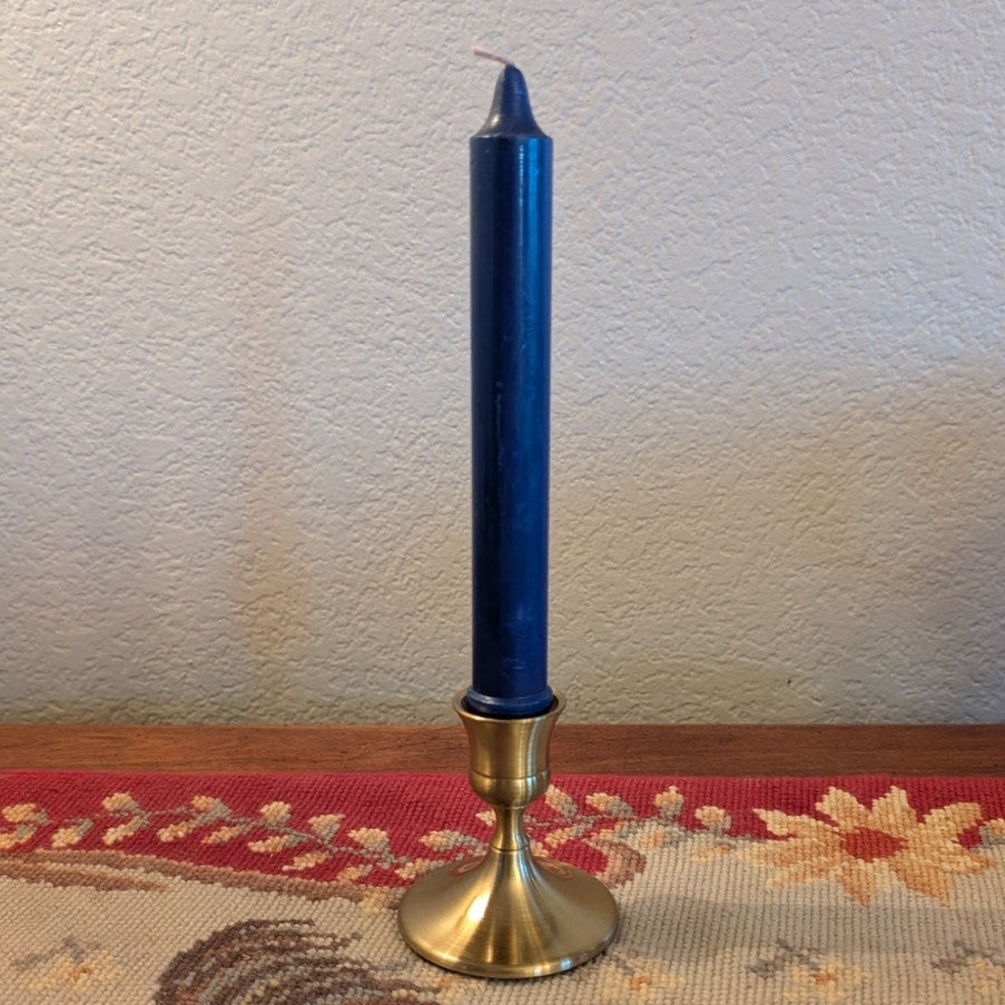 Small Brass Felt Bottom Candle Stick (Candle Not Included)