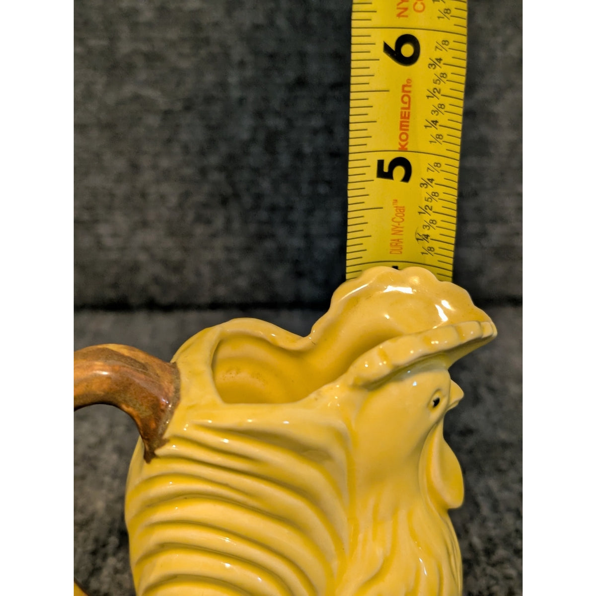 Vintage Made in Japan Yellow Rooster Creamer With Chip Photo Three