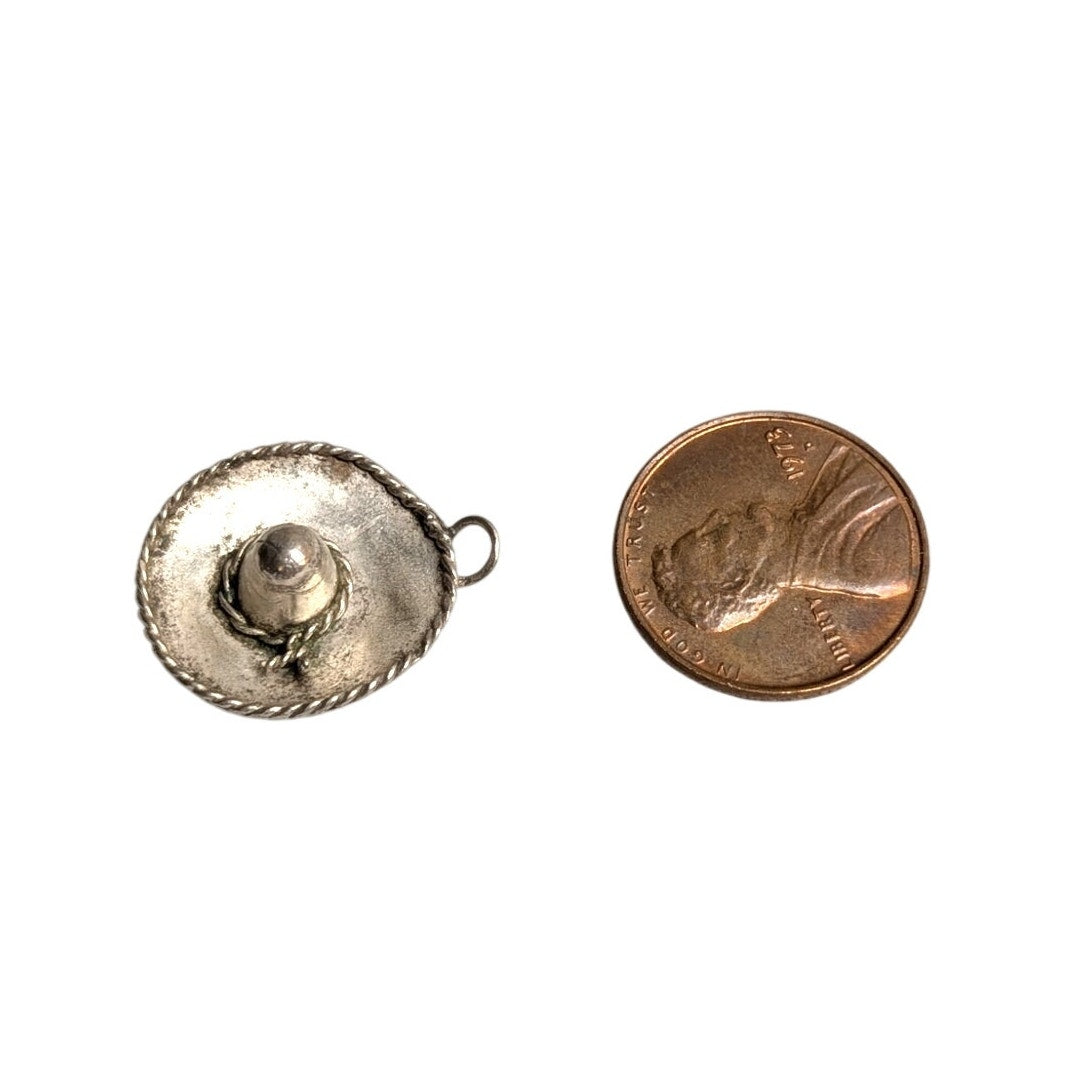 Vintage Silver Mexican Sombrero Hat Charm