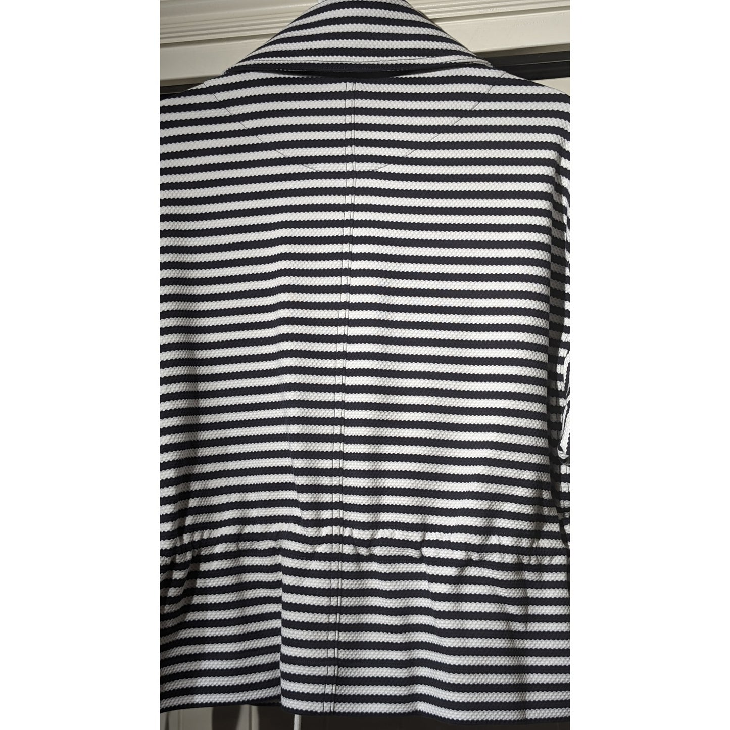 Cabi Harbor Jacket Navy Blue White Stripe Jacket Women's Sz S