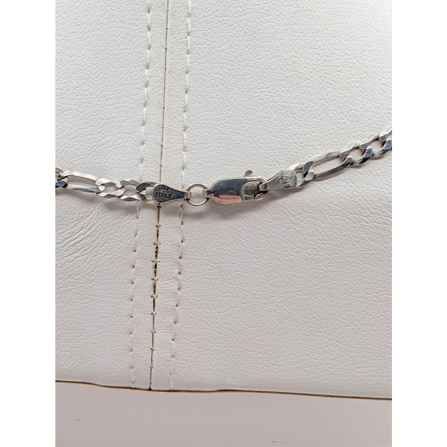 925 Italy Sterling Silver Figaro 22" Chain Necklace 6.52g