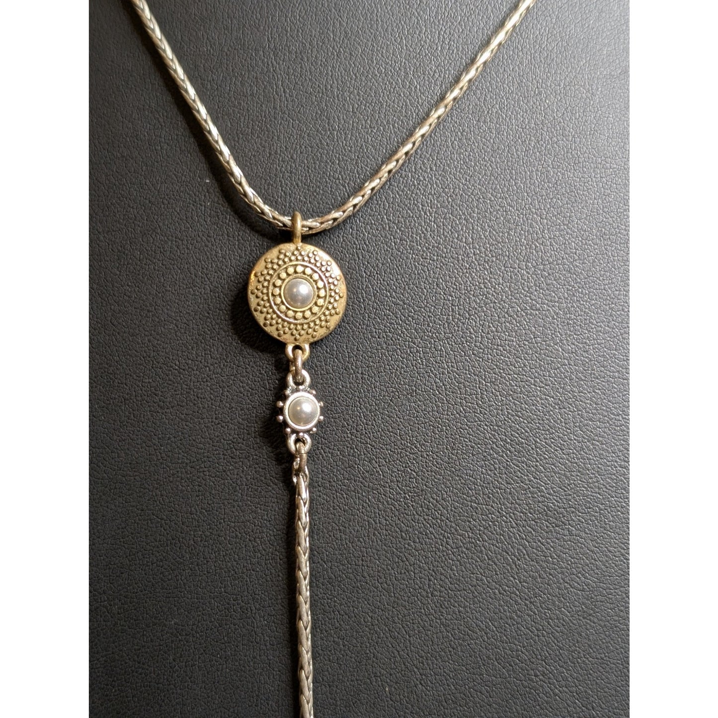 Lucky Brand Boho Celestial Whimsygoth Y-Drop Necklace Two Tone Necklace