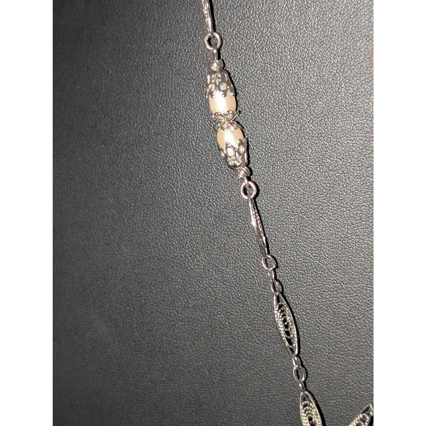 Lot of Three Silver Tone Necklaces --Avon & Unbranded