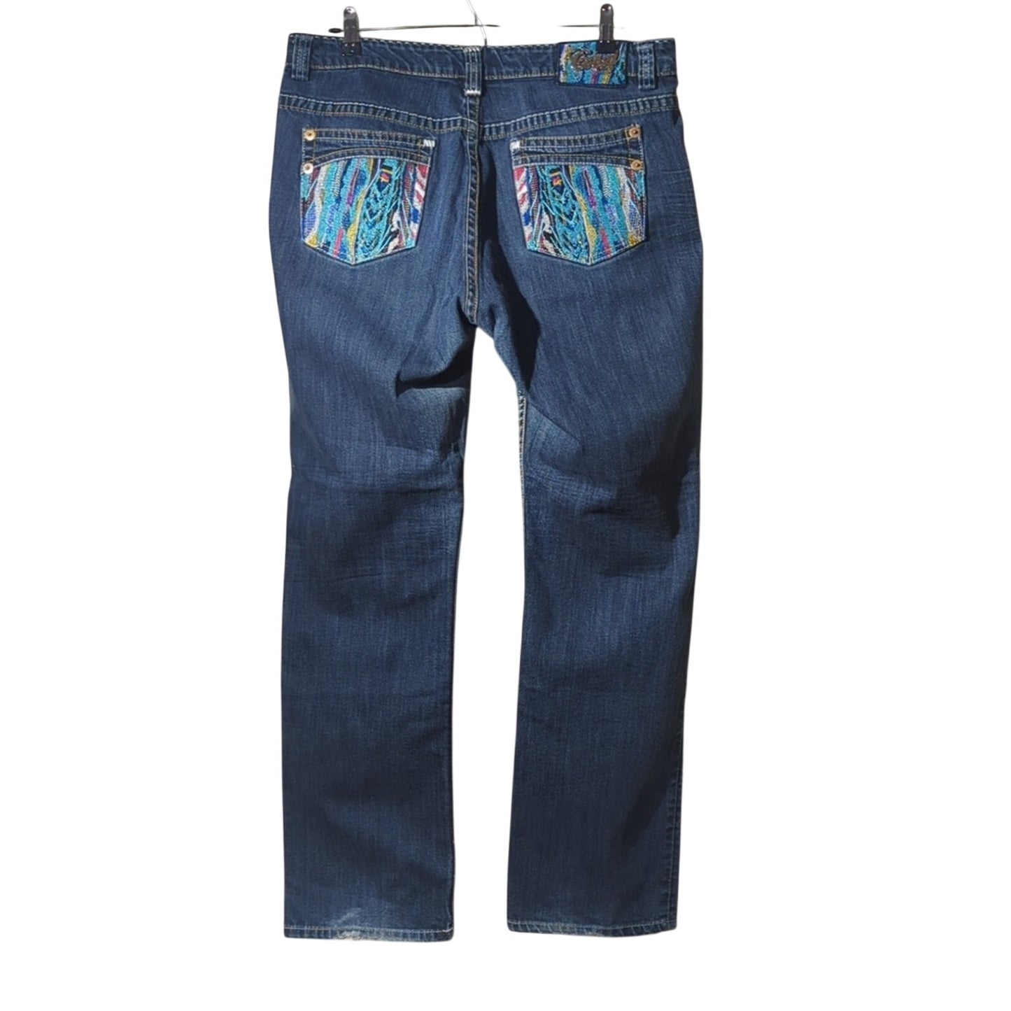Coogi Y2K Blue Denim Embroidered Pocket Jeans Women's Size 16