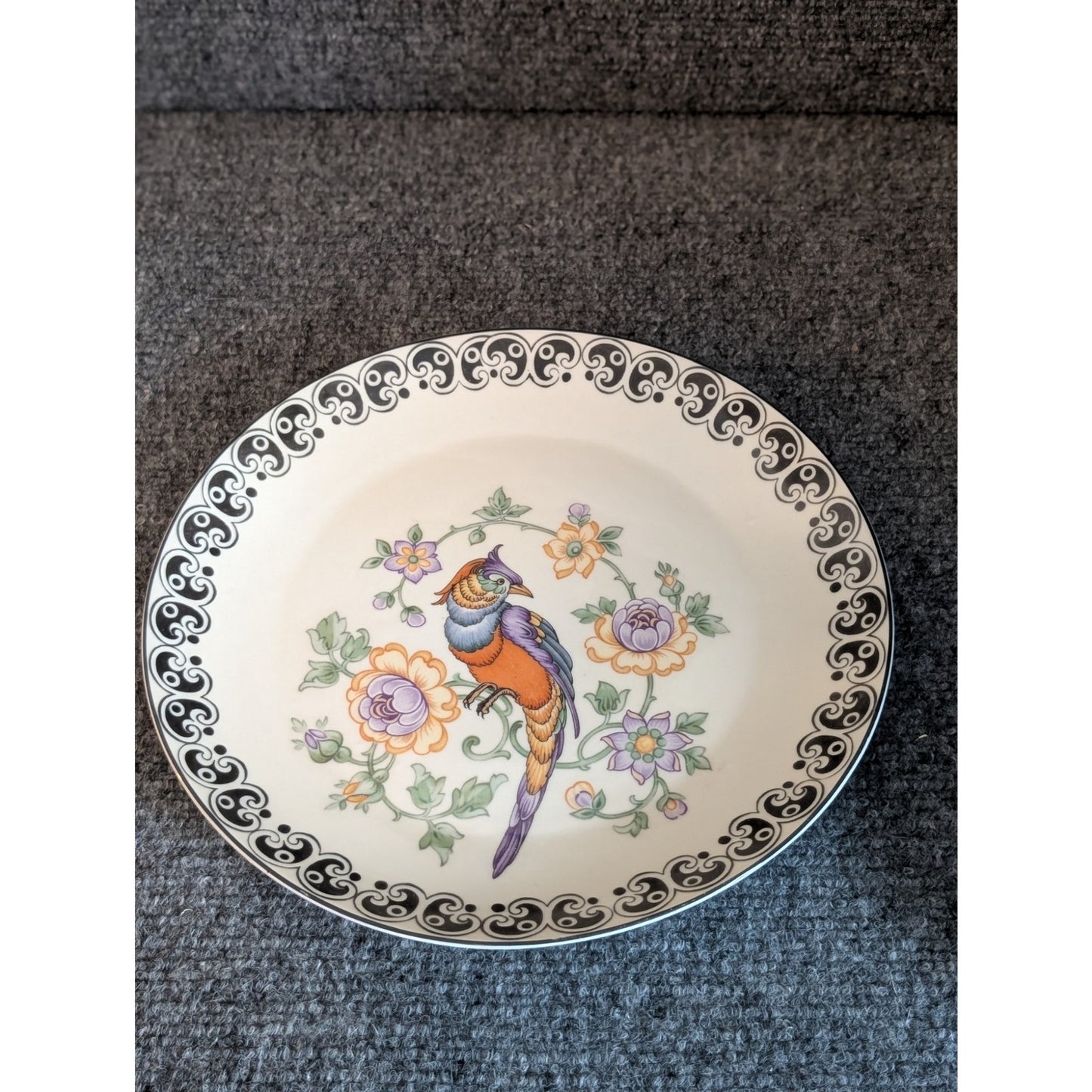 Rare Vintage Z. S. & Co. Bavaria Art Deco Exotic Bird Plate 1944