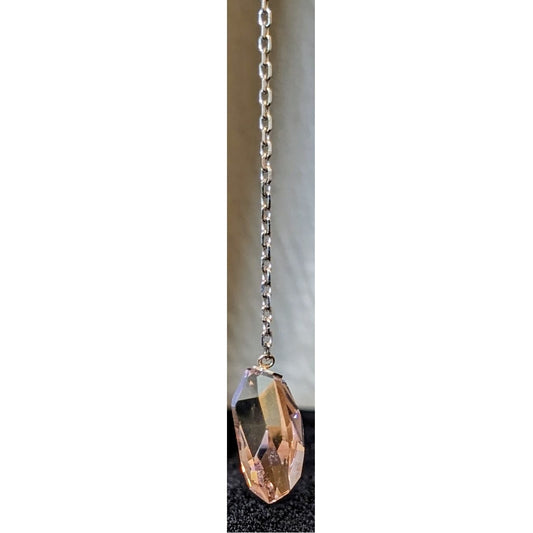Swarovski Pink Cut Crystal Backdrop Necklace Attachment--Open Back Dress Chain