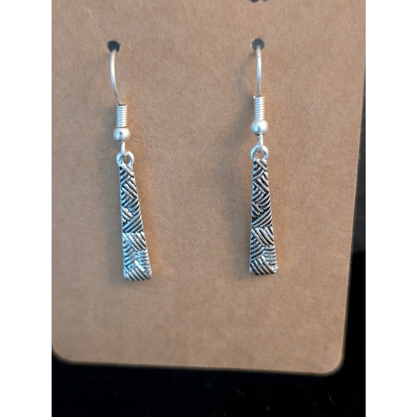 Lot of Eight Pair Silver Tone Dangle/Hoop Earrings