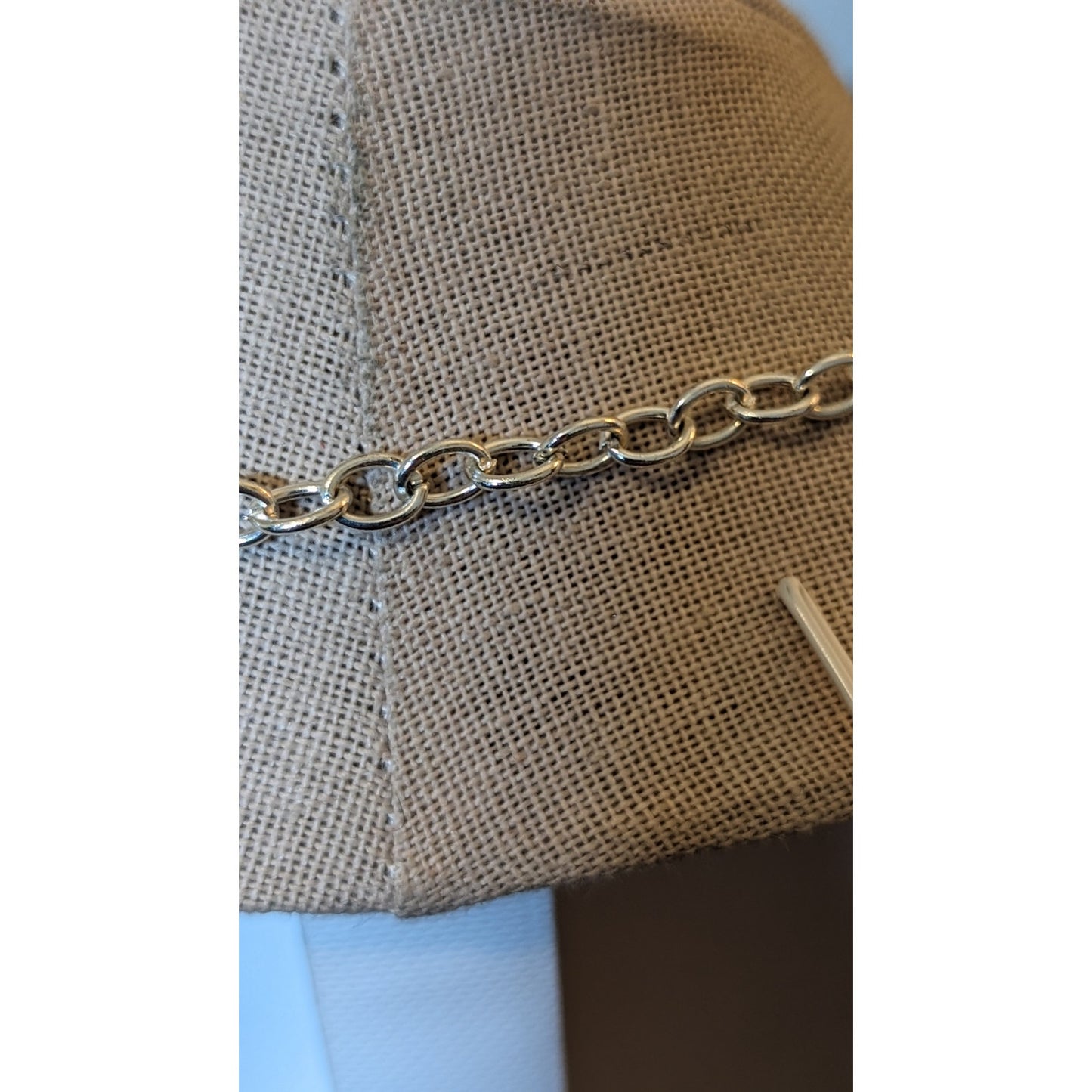 Dana Buchman Silver Tone Multi Chain Beaded Station Necklace NWOT