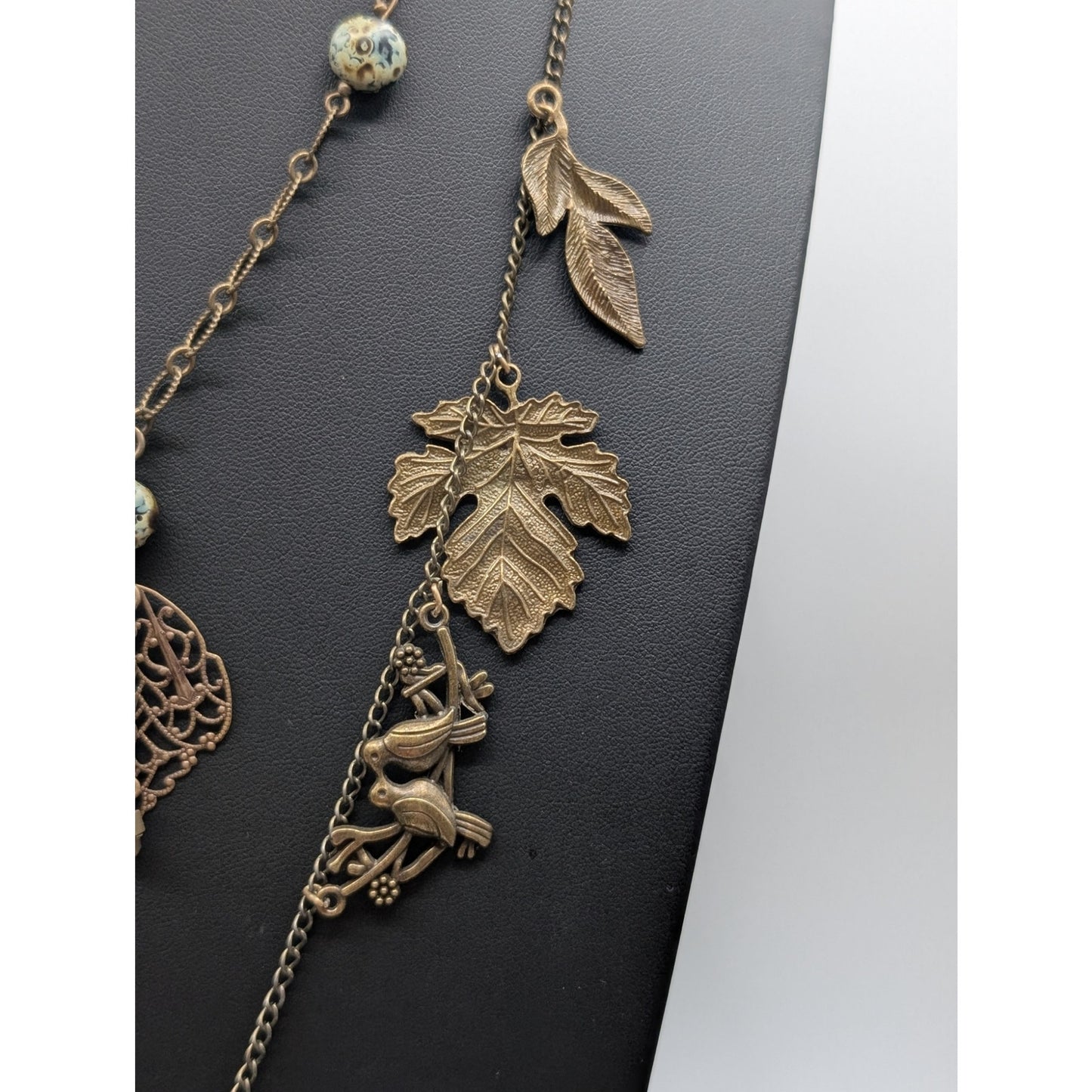 Jet'aime VTG Brass Necklace & Made to Look Antique Filigree Pendant Necklace Lot