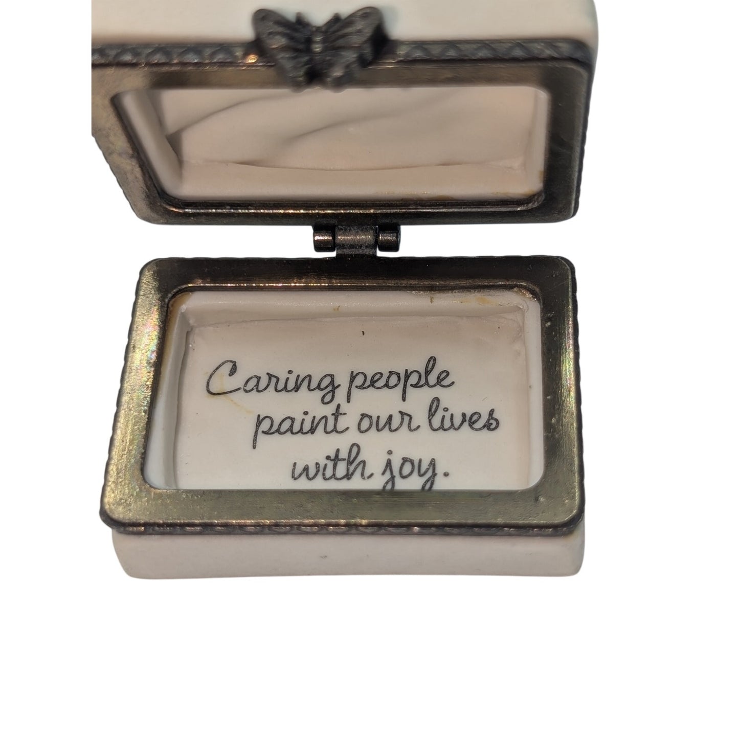 VTG 1999 Marjolein Bastin 'Caring People Paint Our Lives With Joy' Trinket Box