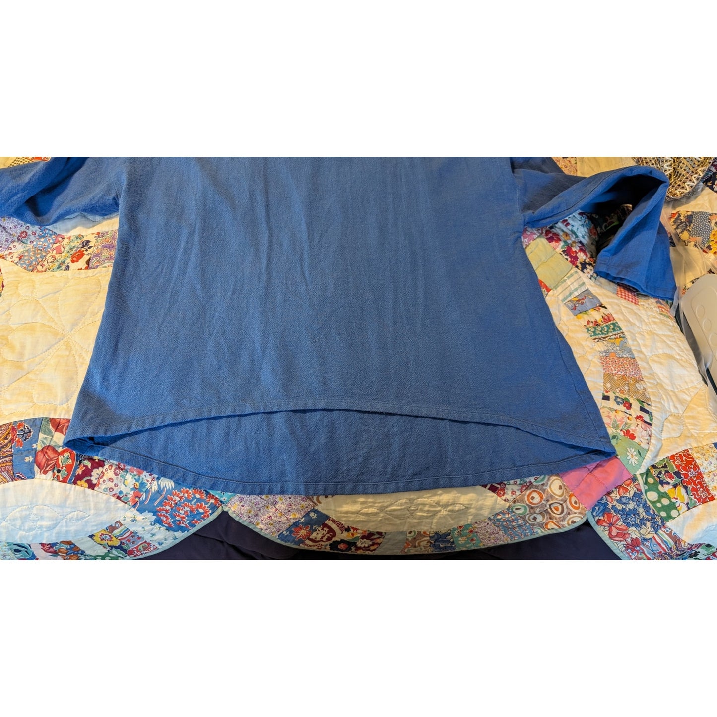 Soft Surroundings Blue Relaxed 100% Cotton Pullover Top Women's Sz PM