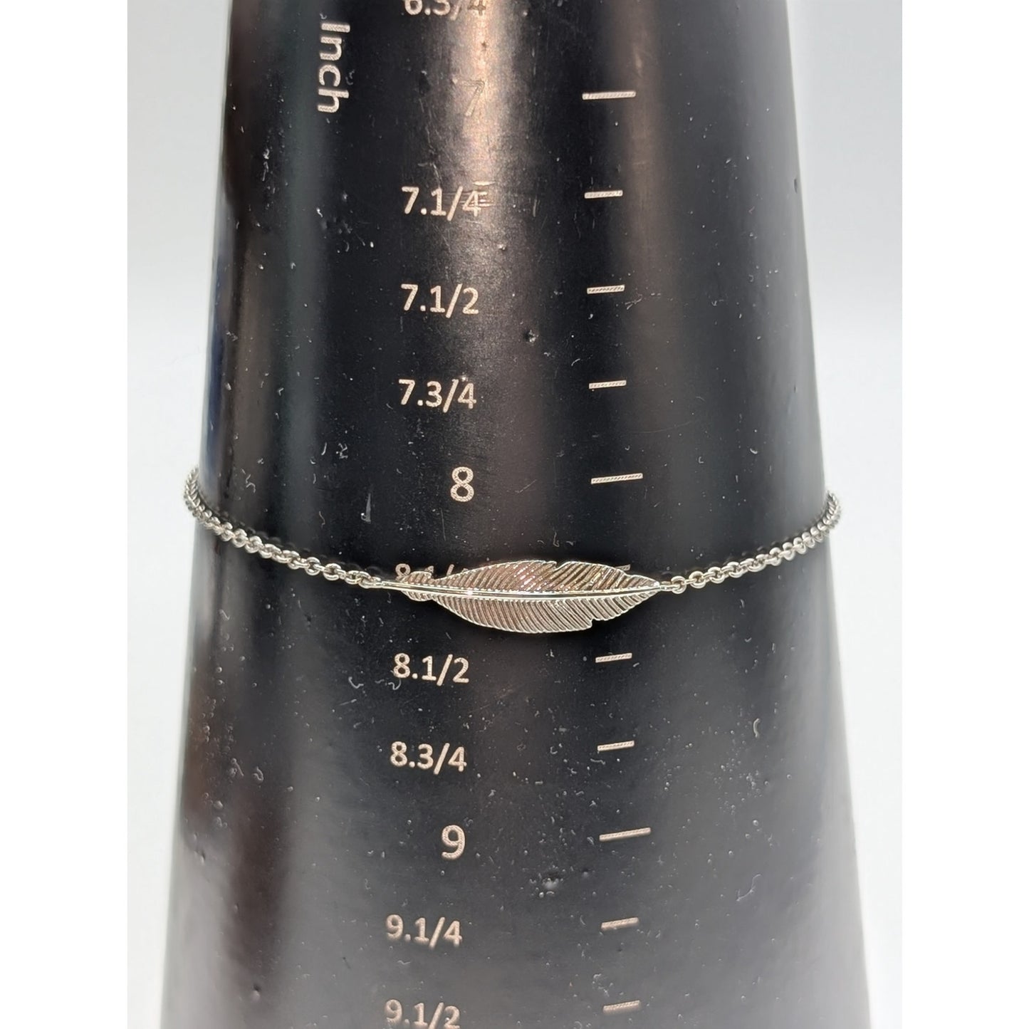 Amor Aime 925 Sterling Silver Feather Bracelet