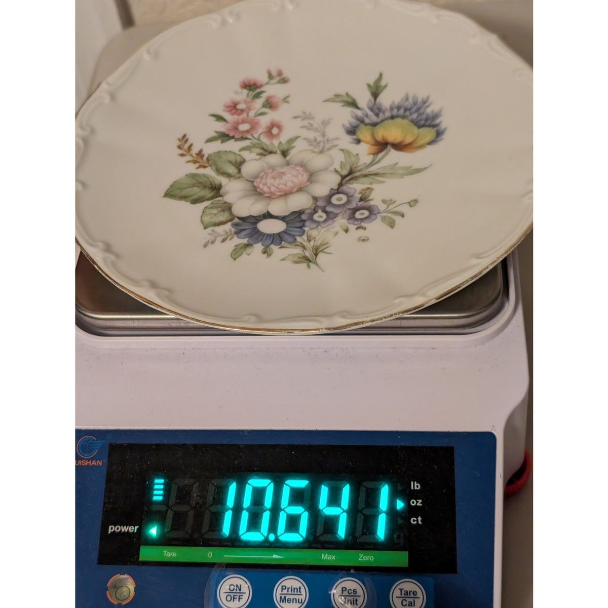 Vtg Bareuther Waldsassen Bavaria Germany 263 Floral Fancy Edge 8" Plate