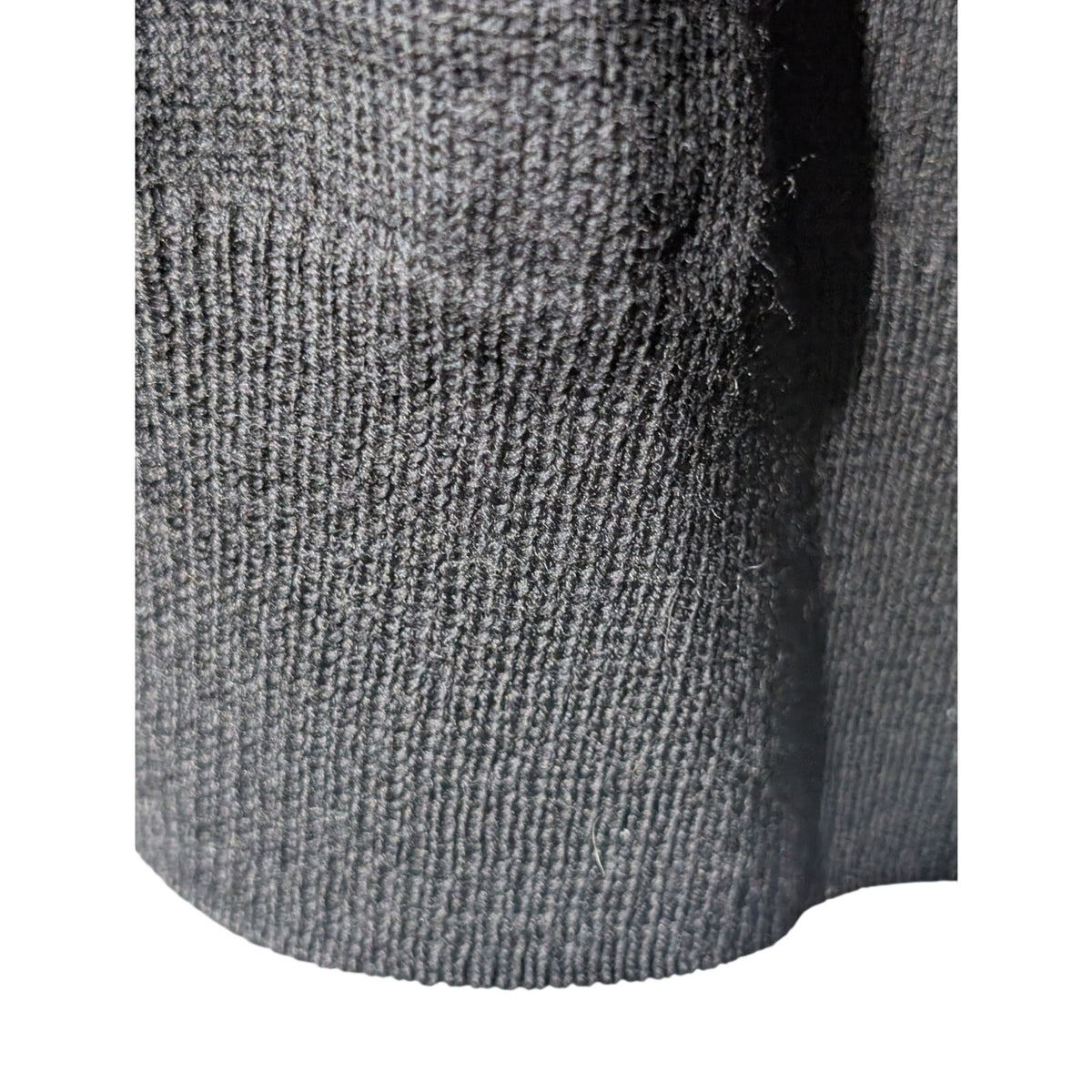 Black Brown Made in Italy 100% Extra Fine Merino Wool Quarter Zip Sweater Mens L