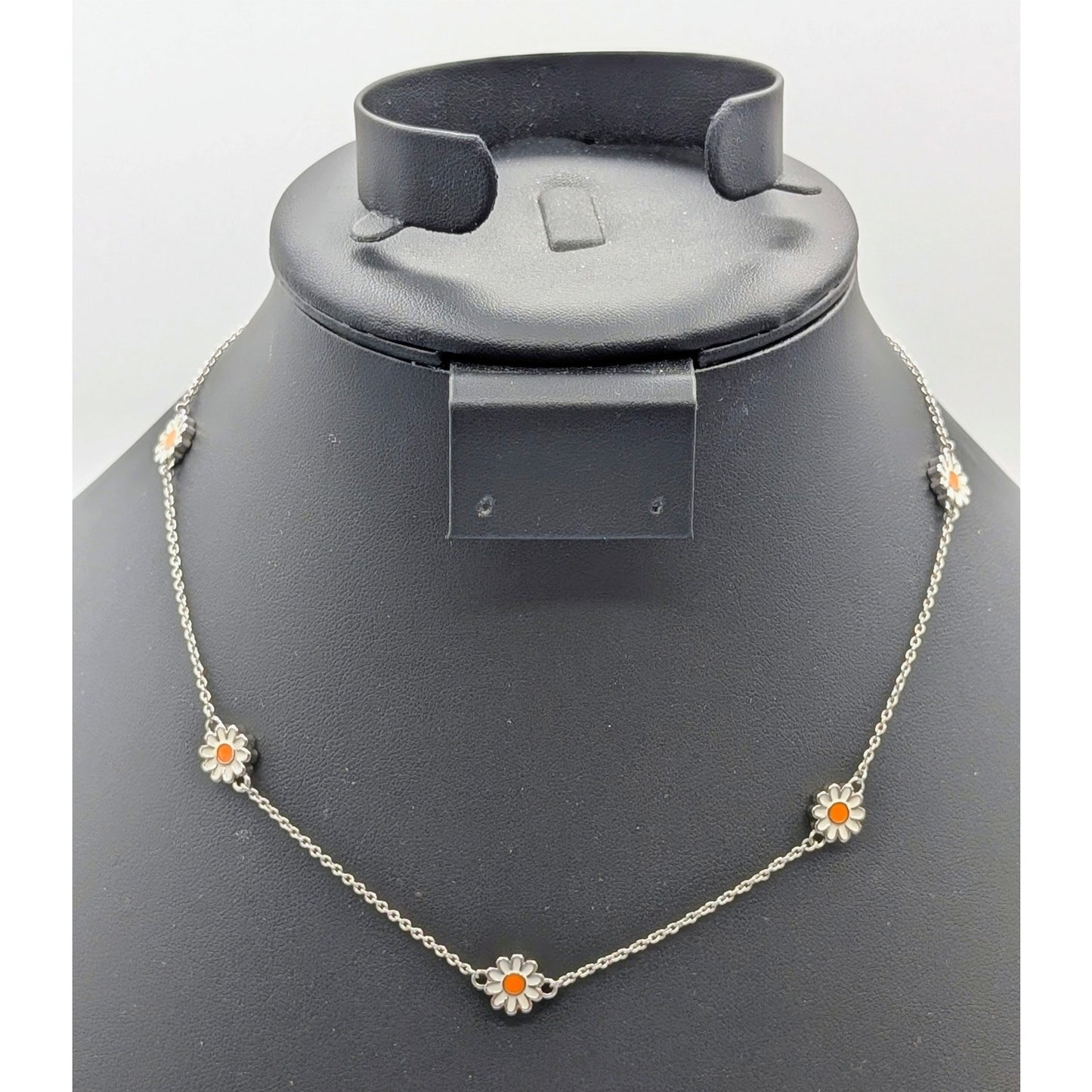 Pura Vida Daisy Silver Tone 14.5"-16.5" Necklace