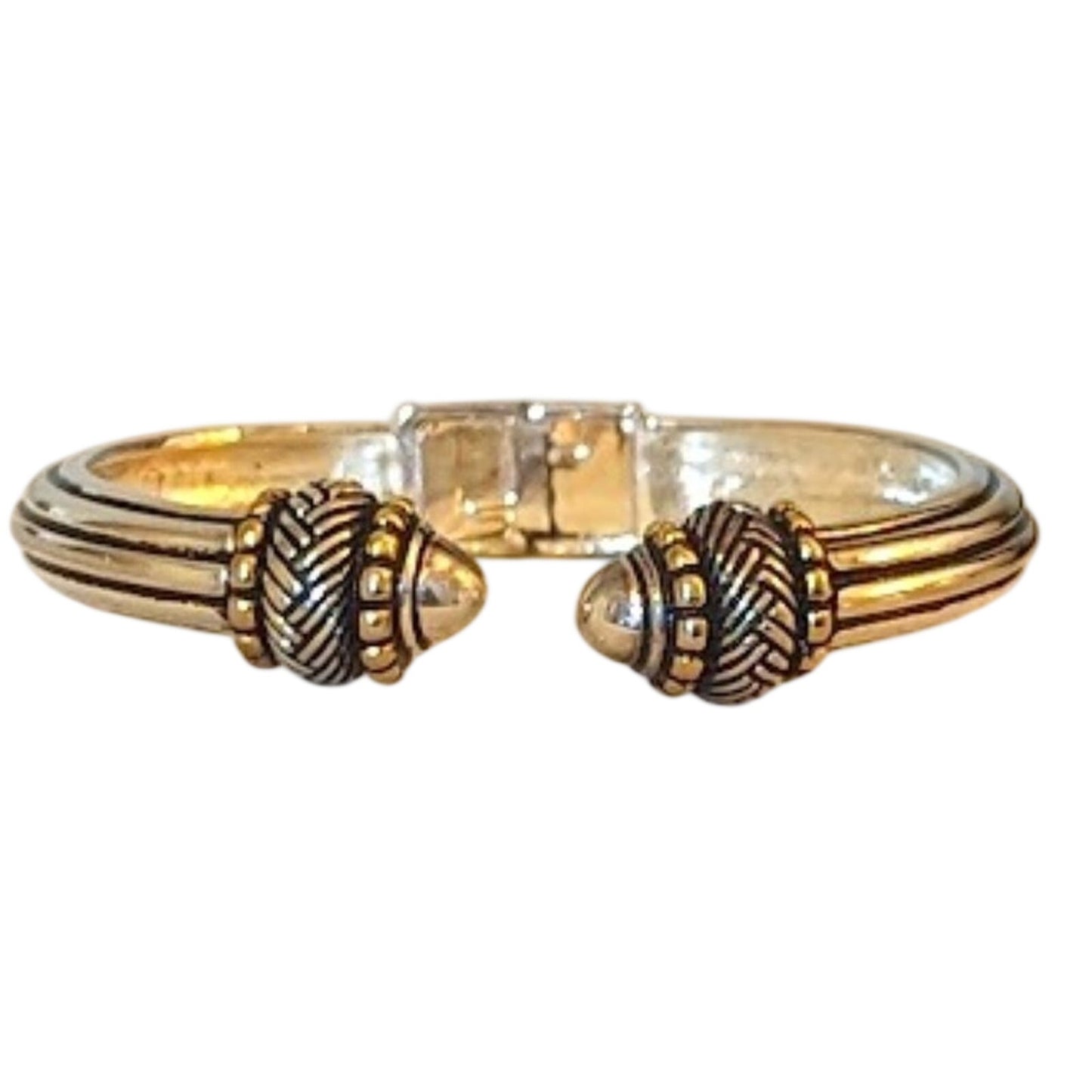 Two Toned Clamper Style Cuff Bracelet