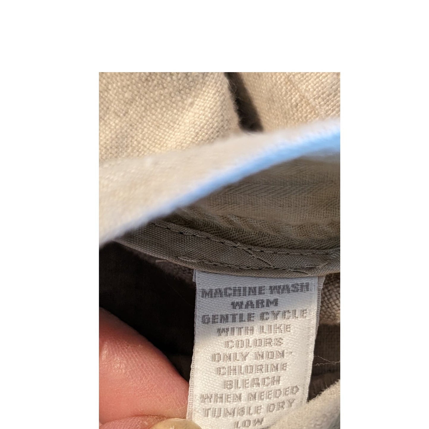 Charter Club Allison Fit Cropped 100% Linen Ecru Roll Tab Pant Womens Sz 18W