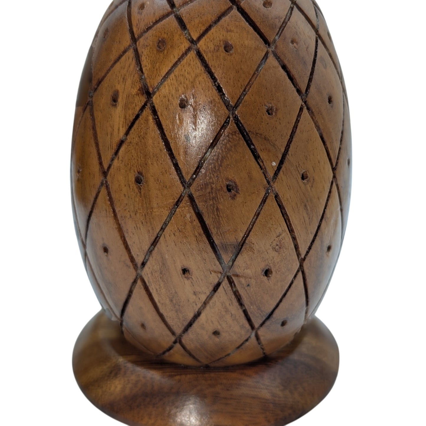 Mid-Century Modern VTG Leilani Monkey Pod Wood Pineapple Toothpick Holder
