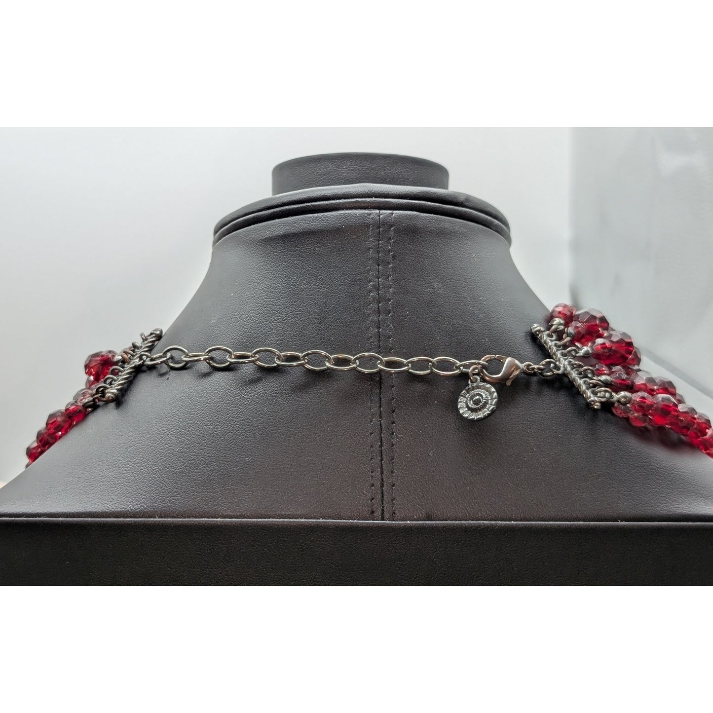 Vintage Grazino Seven Strand Sparkling Wine Acrylic Bead 19"-22" Necklace