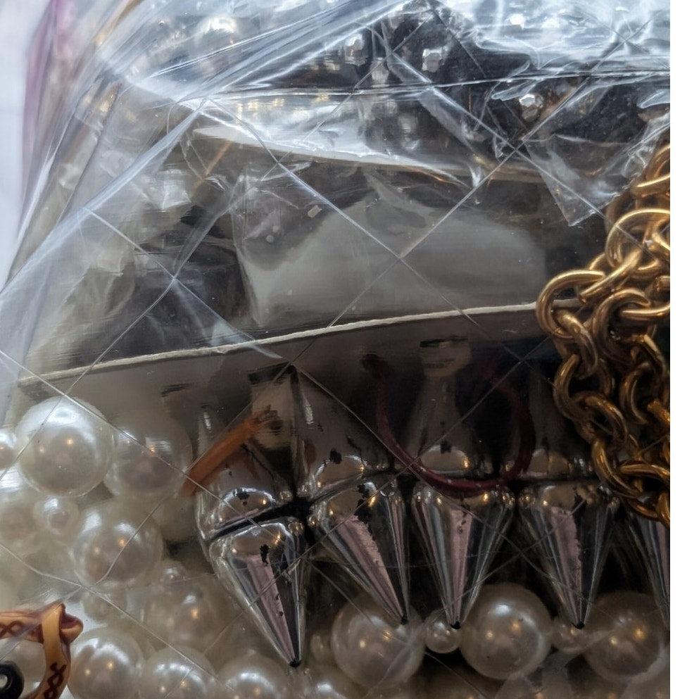 Jewelry Lot Sigrid Repurpose Bag Over 4 Pounds Beads & Possible Wearable Pieces